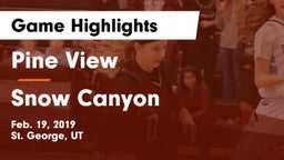 Pine View  vs Snow Canyon Game Highlights - Feb. 19, 2019