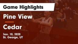 Pine View  vs Cedar  Game Highlights - Jan. 10, 2020