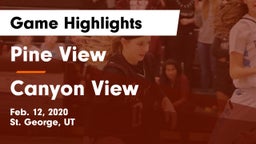 Pine View  vs Canyon View  Game Highlights - Feb. 12, 2020