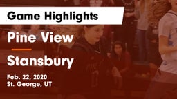 Pine View  vs Stansbury  Game Highlights - Feb. 22, 2020