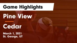 Pine View  vs Cedar  Game Highlights - March 1, 2021