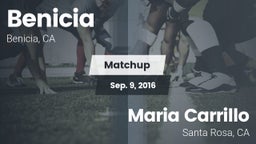 Matchup: Benicia  vs. Maria Carrillo  2016
