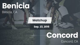 Matchup: Benicia  vs. Concord  2016