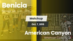 Matchup: Benicia  vs. American Canyon  2016
