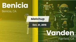 Matchup: Benicia  vs. Vanden  2016