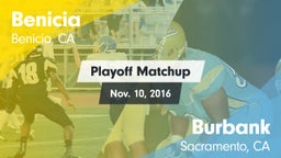 Matchup: Benicia  vs. Burbank  2016