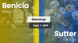 Matchup: Benicia  vs. Sutter  2018