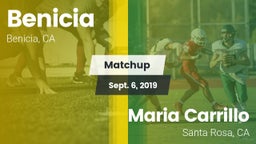 Matchup: Benicia  vs. Maria Carrillo  2019