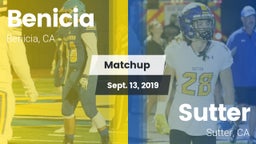 Matchup: Benicia  vs. Sutter  2019