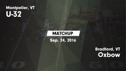 Matchup: U-32  vs. Oxbow  2016