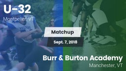 Matchup: U-32  vs. Burr & Burton Academy  2018