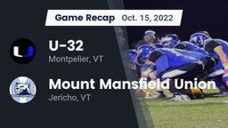 Recap: U-32  vs. Mount Mansfield Union  2022