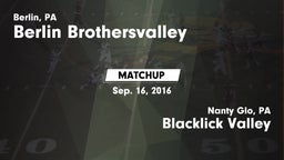 Matchup: Berlin vs. Blacklick Valley  2016