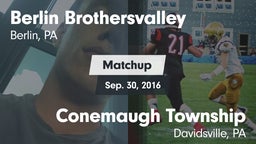Matchup: Berlin vs. Conemaugh Township  2016
