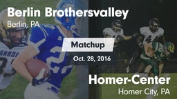 Matchup: Berlin vs. Homer-Center  2016