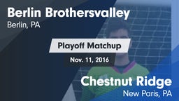 Matchup: Berlin vs. Chestnut Ridge  2016