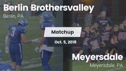 Matchup: Berlin vs. Meyersdale  2018