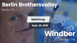 Matchup: Berlin vs. Windber  2019