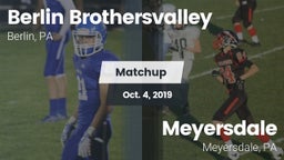 Matchup: Berlin vs. Meyersdale  2019