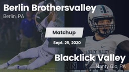 Matchup: Berlin vs. Blacklick Valley  2020