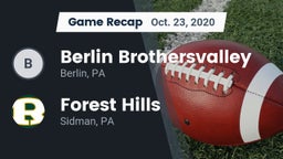 Recap: Berlin Brothersvalley  vs. Forest Hills  2020