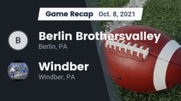 Recap: Berlin Brothersvalley  vs. Windber  2021