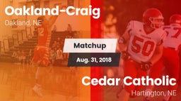 Matchup: Oakland-Craig High vs. Cedar Catholic  2018