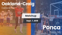 Matchup: Oakland-Craig High vs. Ponca  2018