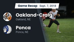 Recap: Oakland-Craig  vs. Ponca  2018