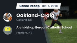 Recap: Oakland-Craig  vs. Archbishop Bergan Catholic School 2018