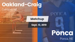 Matchup: Oakland-Craig High vs. Ponca  2019