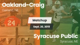 Matchup: Oakland-Craig High vs. Syracuse Public  2019