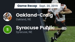 Recap: Oakland-Craig  vs. Syracuse Public  2019