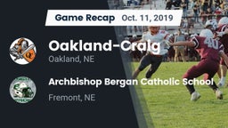 Recap: Oakland-Craig  vs. Archbishop Bergan Catholic School 2019