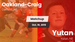 Matchup: Oakland-Craig High vs. Yutan  2019