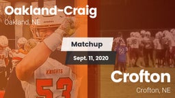 Matchup: Oakland-Craig High vs. Crofton  2020