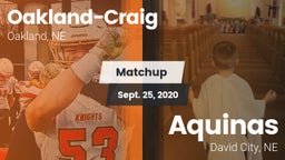 Matchup: Oakland-Craig High vs. Aquinas  2020