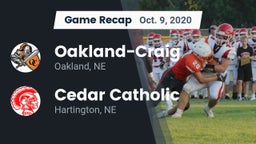 Recap: Oakland-Craig  vs. Cedar Catholic  2020
