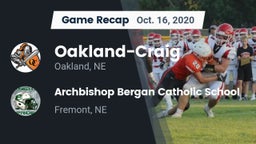 Recap: Oakland-Craig  vs. Archbishop Bergan Catholic School 2020