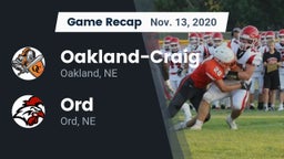 Recap: Oakland-Craig  vs. Ord  2020