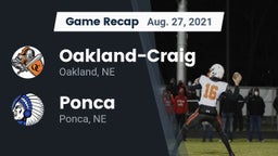 Recap: Oakland-Craig  vs. Ponca  2021