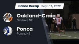 Recap: Oakland-Craig  vs. Ponca  2022