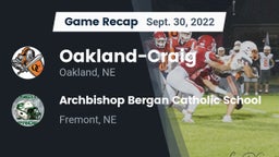 Recap: Oakland-Craig  vs. Archbishop Bergan Catholic School 2022