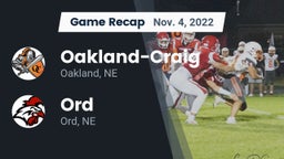 Recap: Oakland-Craig  vs. Ord  2022