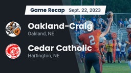 Recap: Oakland-Craig  vs. Cedar Catholic  2023