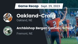 Recap: Oakland-Craig  vs. Archbishop Bergan Catholic School 2023