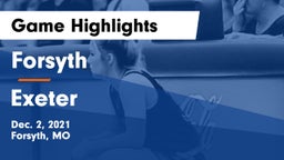 Forsyth  vs Exeter  Game Highlights - Dec. 2, 2021