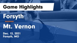 Forsyth  vs Mt. Vernon  Game Highlights - Dec. 13, 2021
