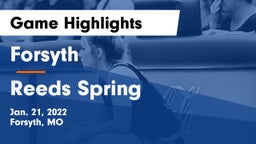 Forsyth  vs Reeds Spring  Game Highlights - Jan. 21, 2022