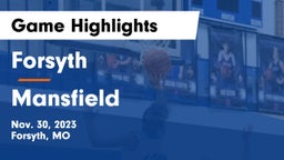 Forsyth  vs Mansfield  Game Highlights - Nov. 30, 2023